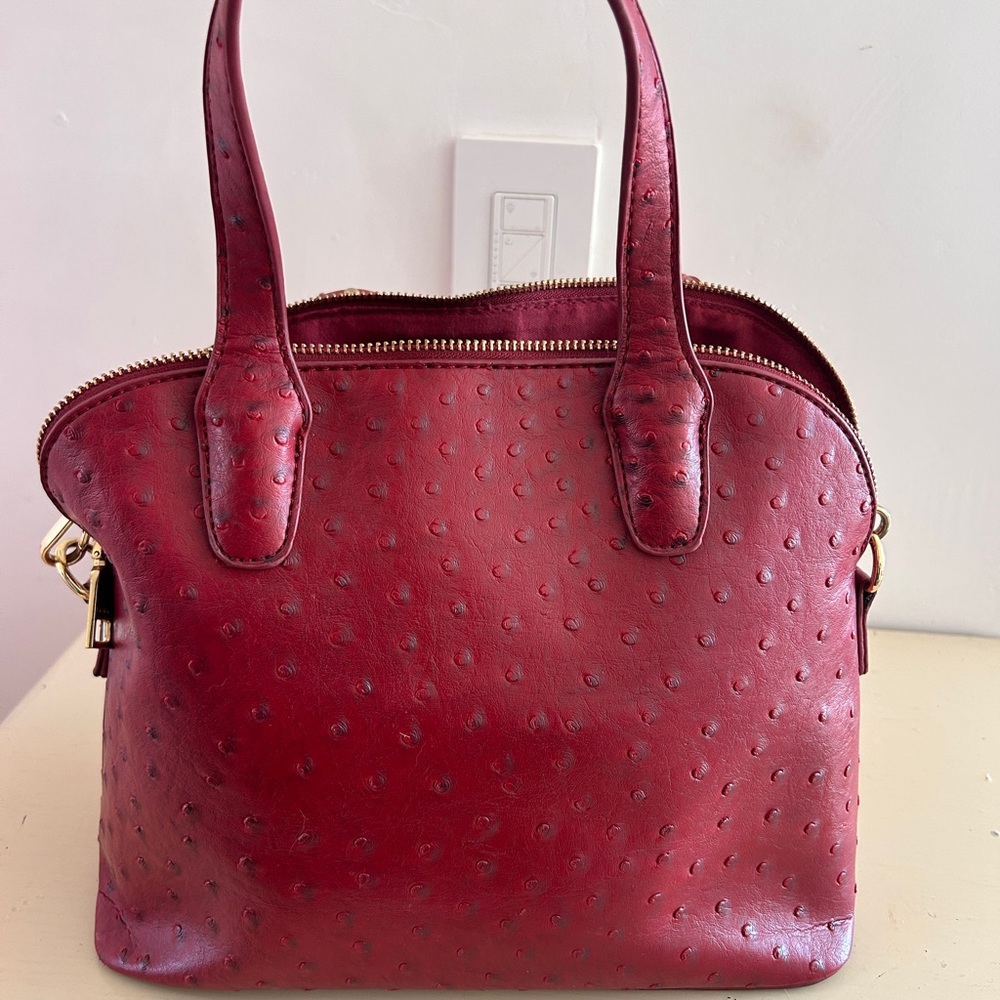 bebe Red Textured Shoulder Bag - Picture 3 of 6